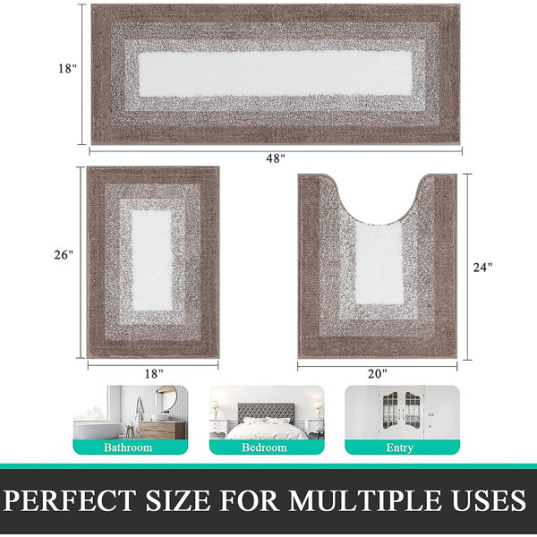 Hokku Designs Jemila Geometric Bath Rug Set Wayfair